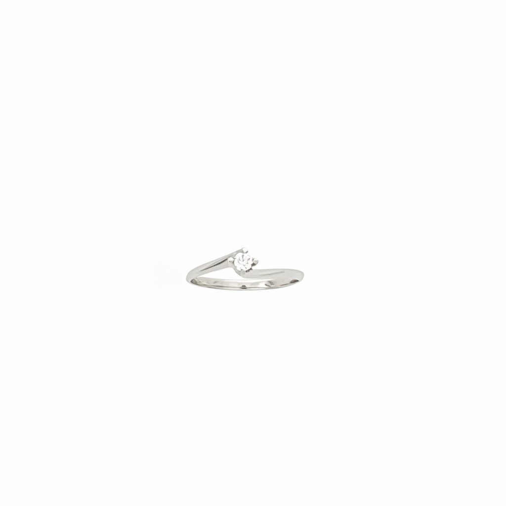 Anello solitario in oro bianco (2149)