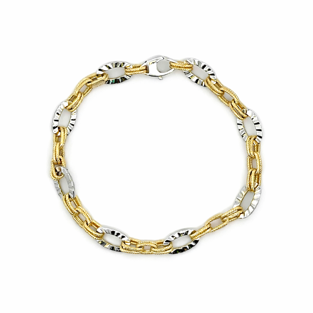 Bracciale in oro giallo e bianco (1641)