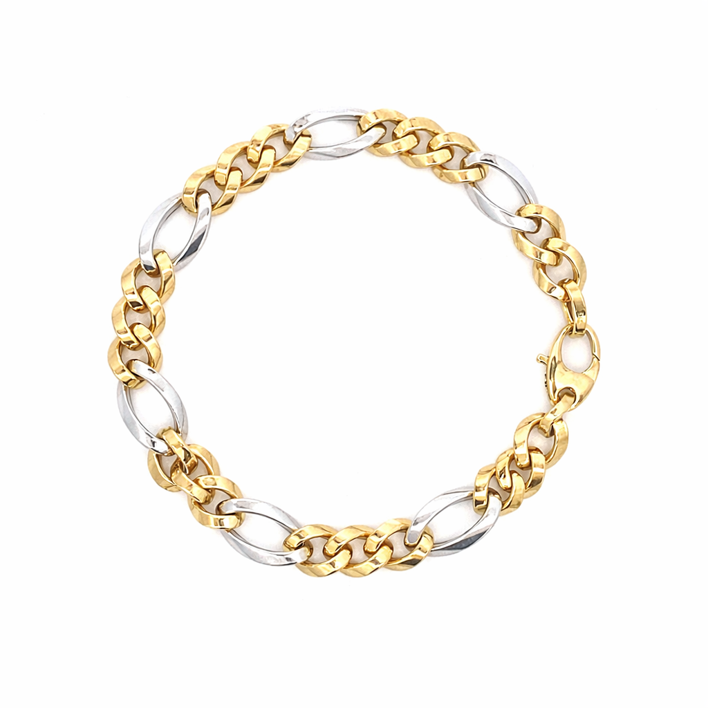 Bracciale in oro giallo e bianco (2051)