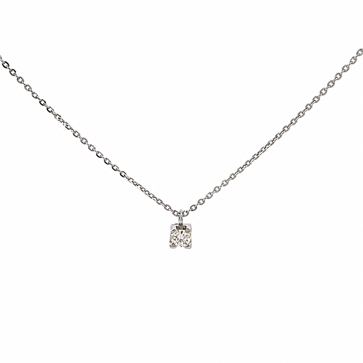Collana punto luce in oro bianco (M006)