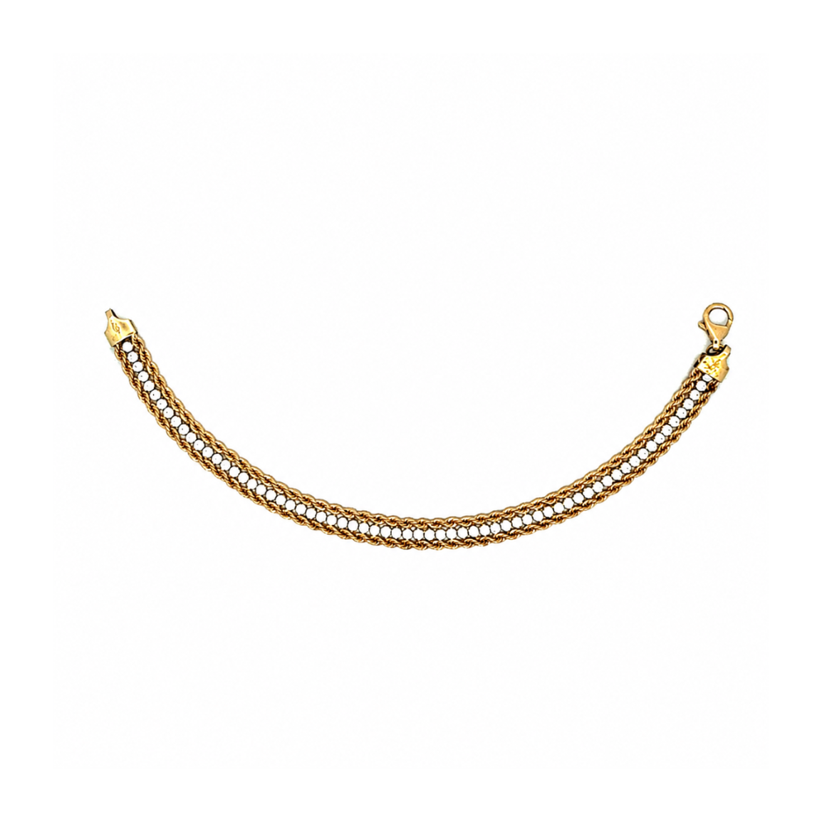 Bracciale in oro giallo e zirconi (2125)