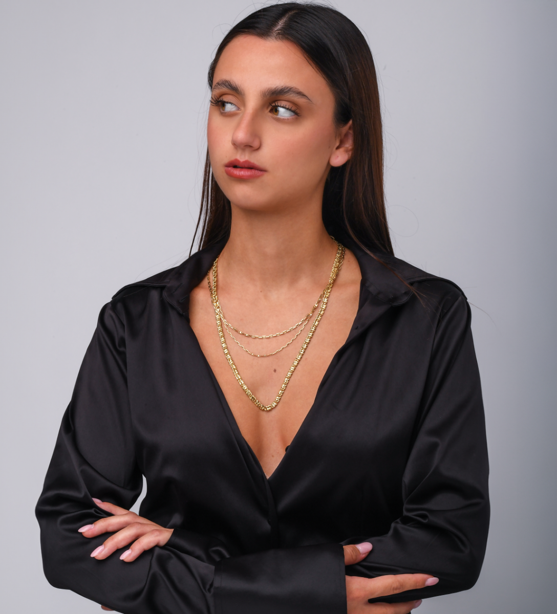 Collana in oro giallo maglia Figaro (1610)