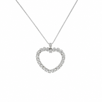 Collana cuore in oro bianco e diamanti (2239)