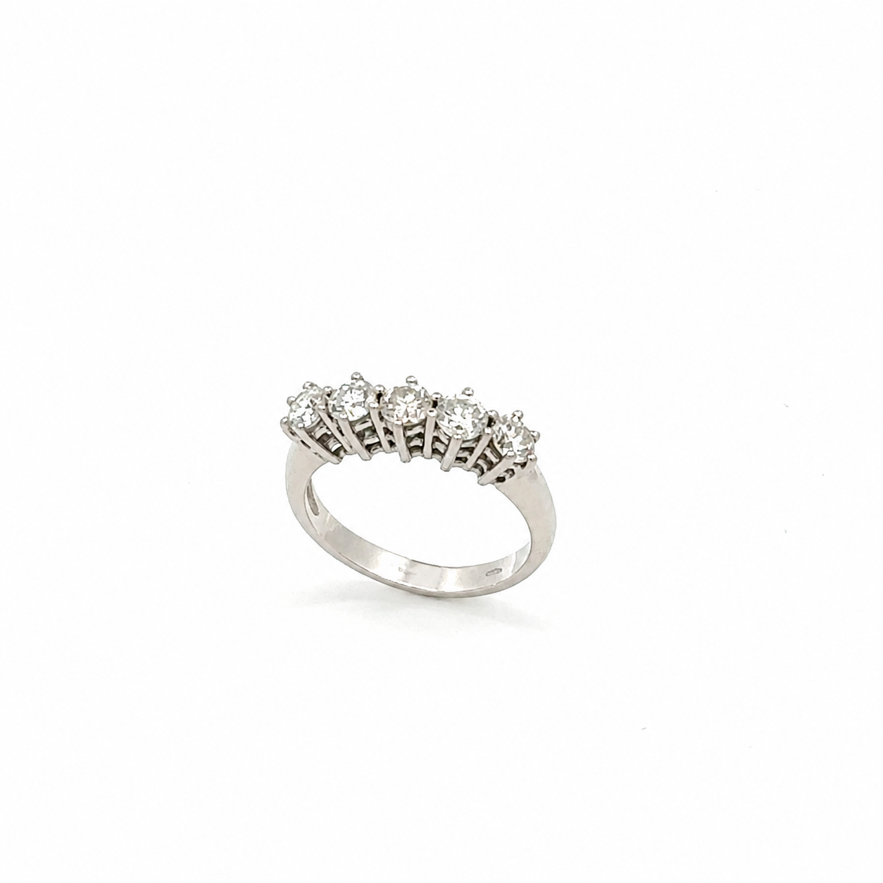 Anello vera in oro bianco (2077)