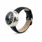 Orologio Grimoldi in acciaio e coccodrillo