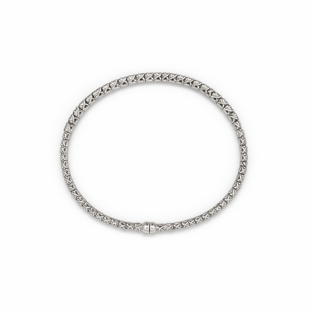Bracciale in oro bianco semirigido (1955)