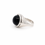 Anello Labriola in oro bianco e onice