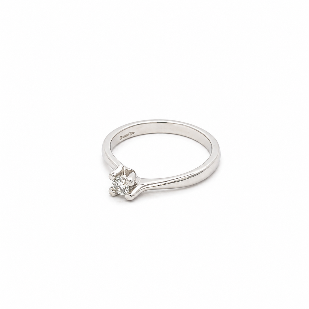 Anello solitario in oro bianco (2164)