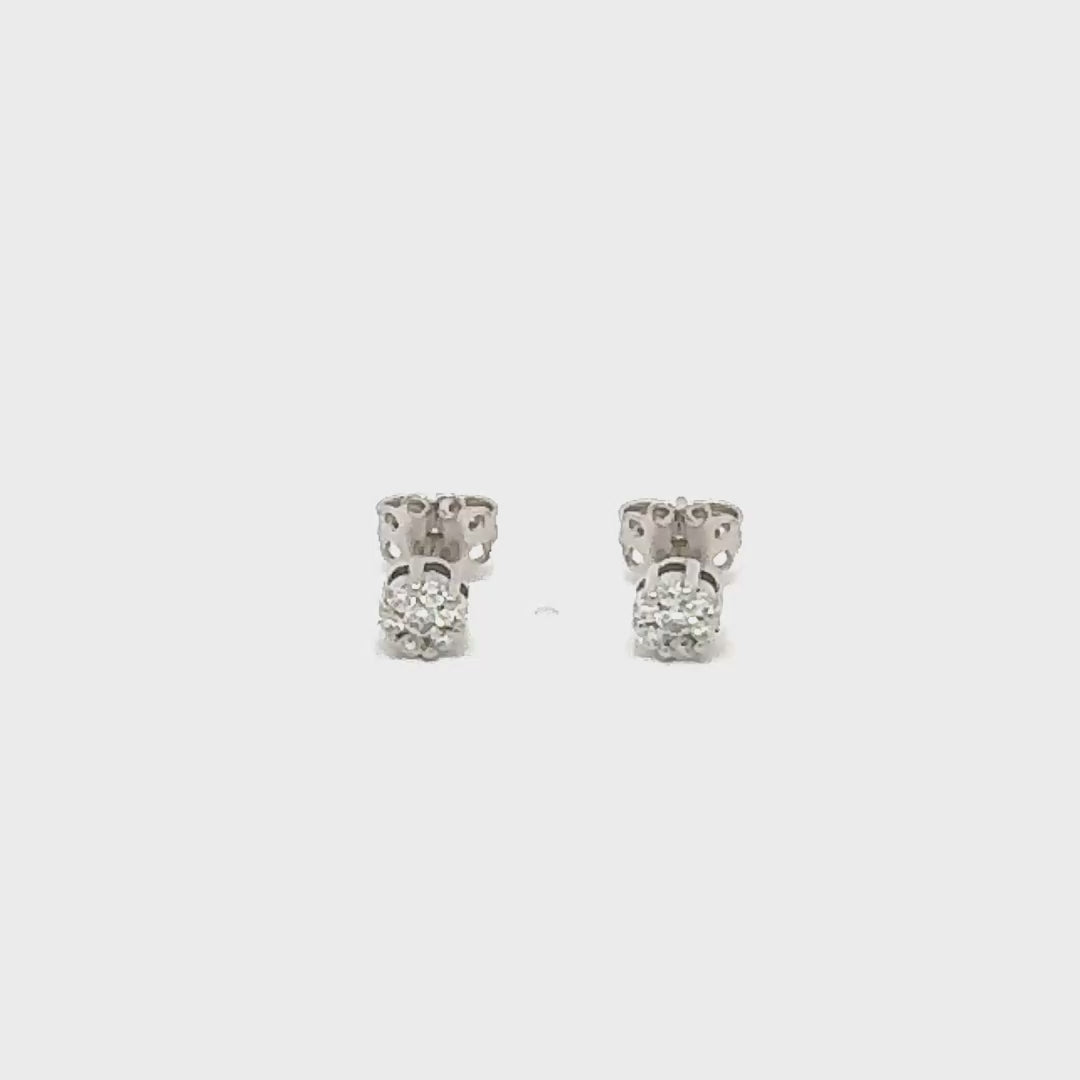 Orecchini punti luce in oro bianco e diamanti (M005)