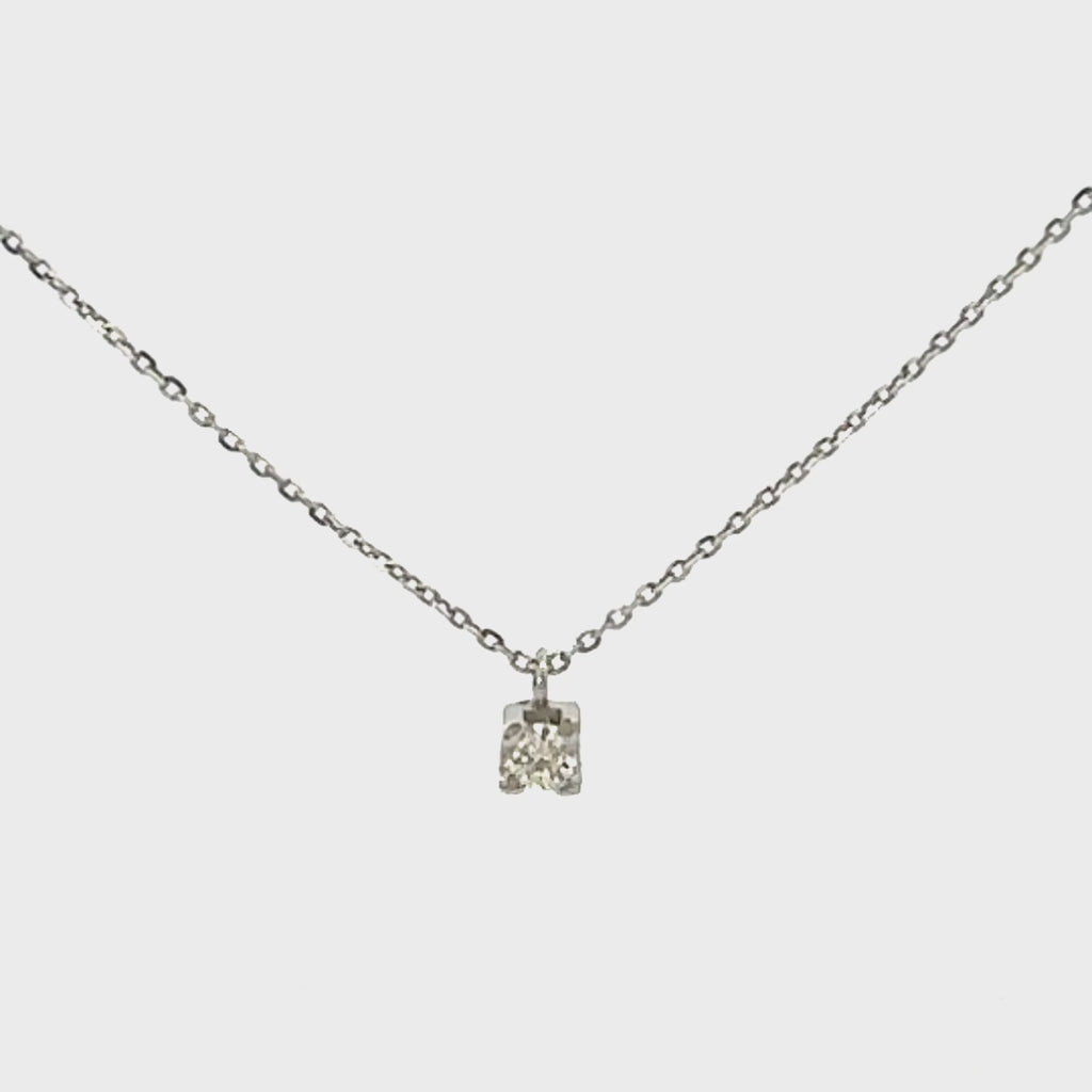 Collana punto luce in oro bianco (M006)