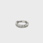 Anello cuori in oro bianco e diamanti (2211)