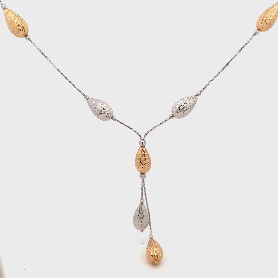 Collana in oro bianco e rosa (1949)