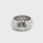 Anello Chimento a fascia in oro bianco e diamanti (1361)