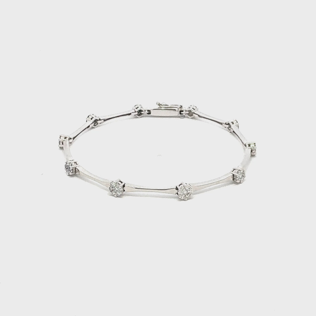 Bracciale in oro bianco e diamanti (M010)