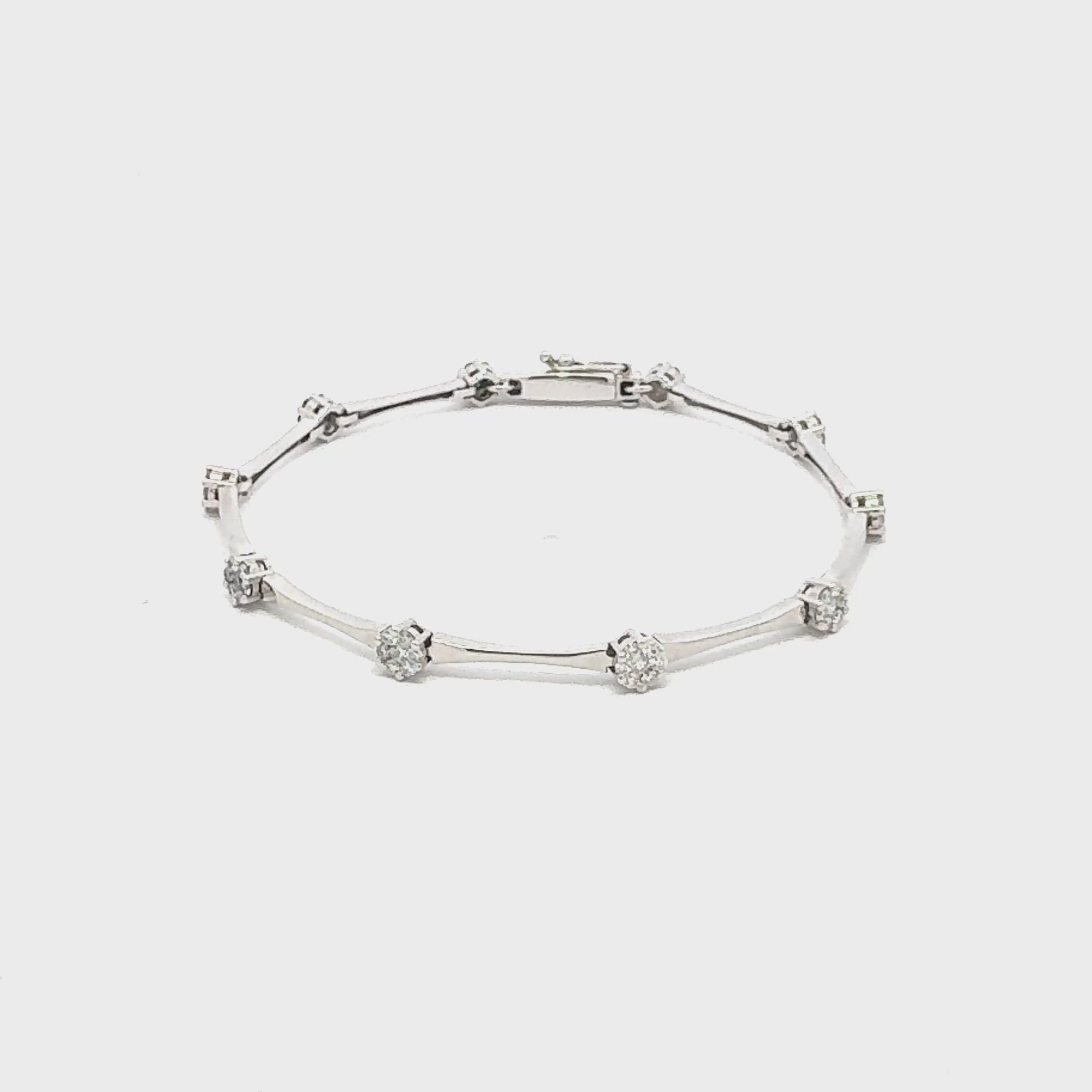 Bracciale in oro bianco e diamanti (M010)