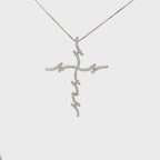 Collana  in oro bianco con crocifisso (2199)