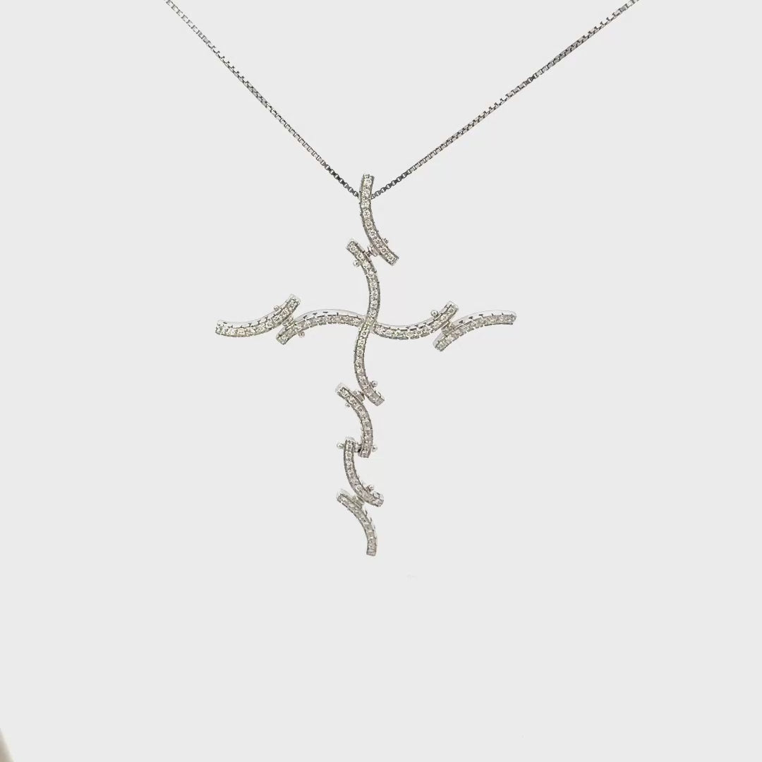 Collana  in oro bianco con crocifisso (2199)