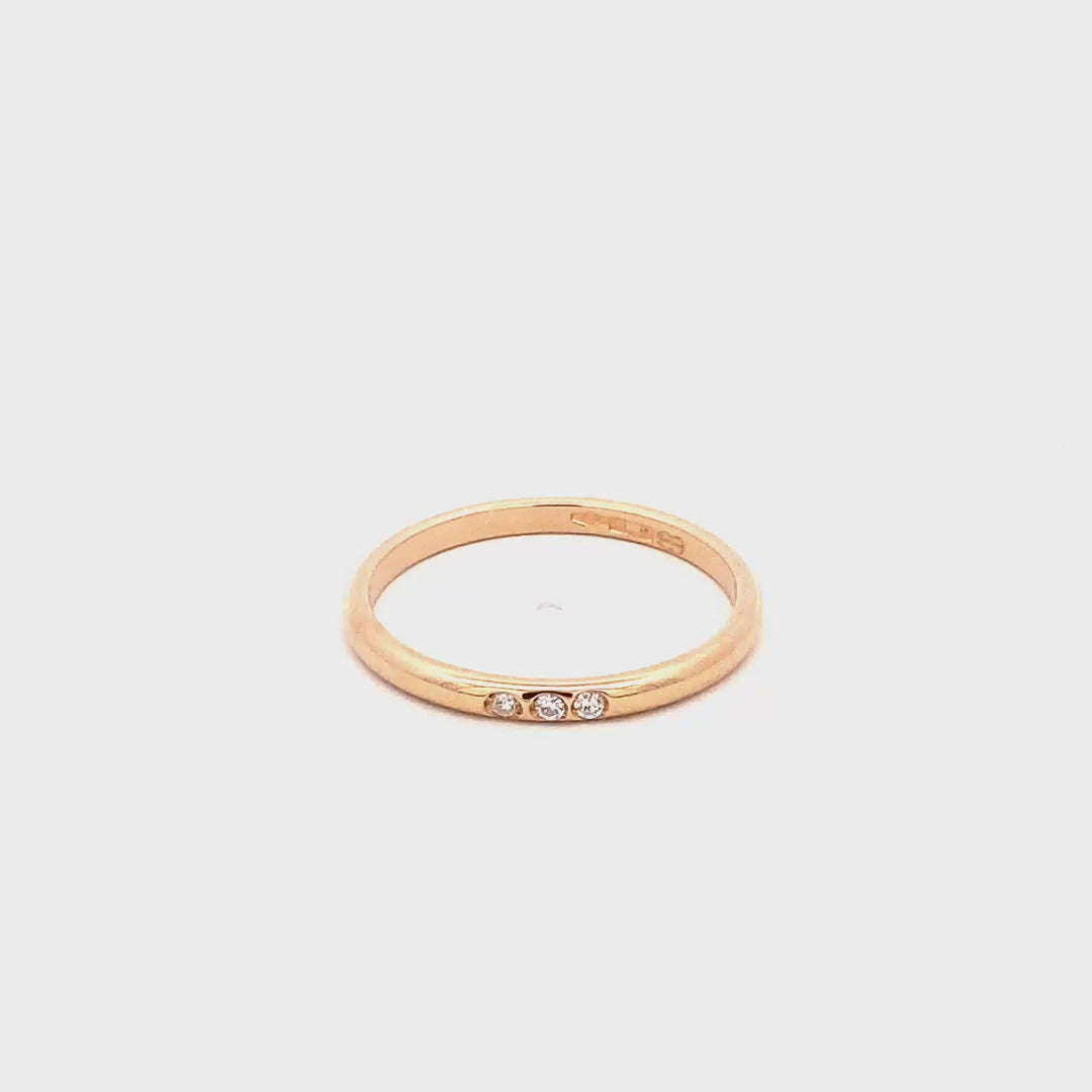 Anello in oro giallo e diamanti (1255)