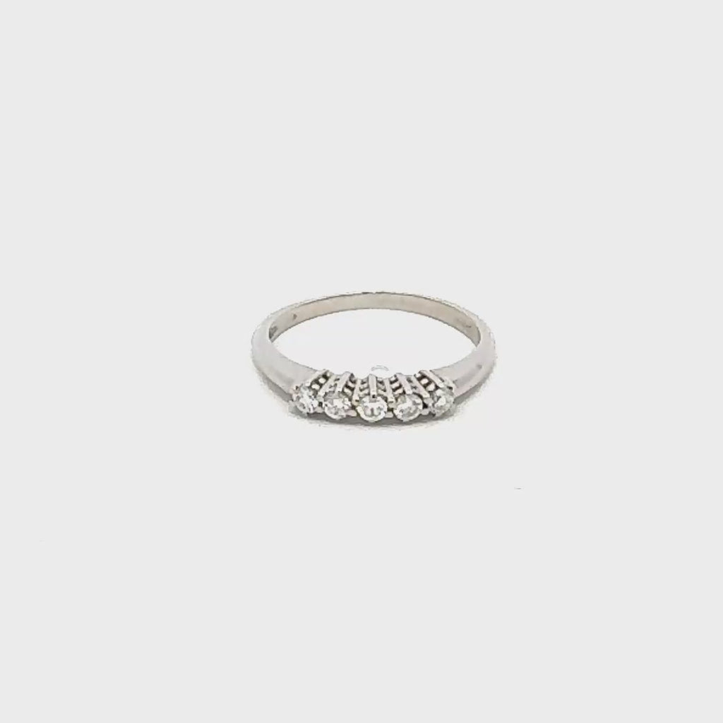 Anello vera in oro bianco (M009)