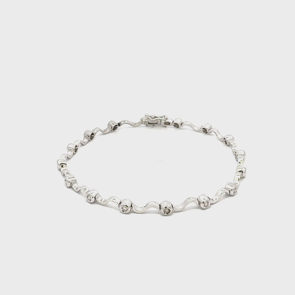 Bracciale in oro bianco e diamanti (2189)