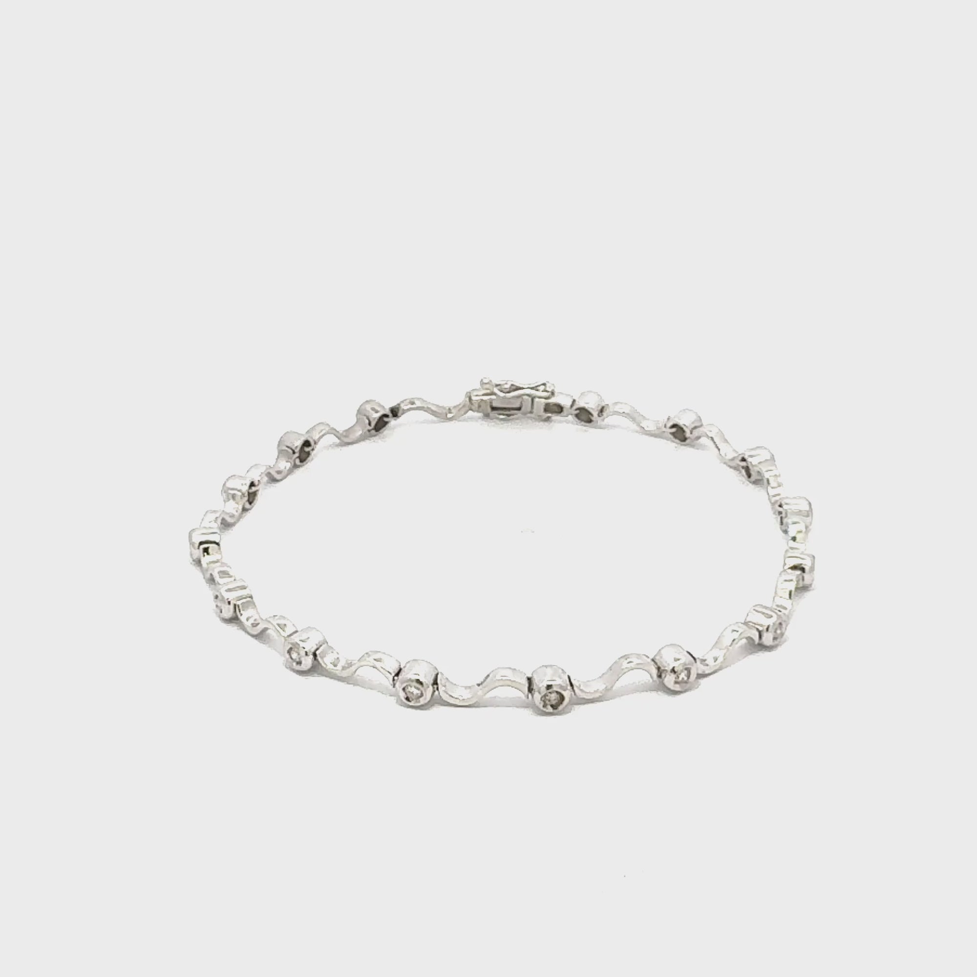 Bracciale in oro bianco e diamanti (2189)